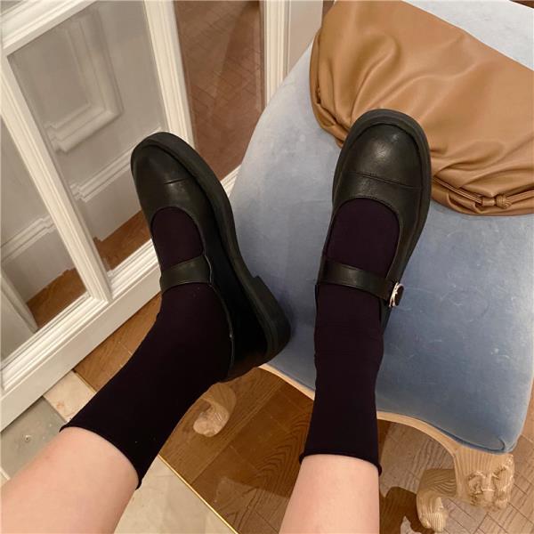 All-match runde tå sko kvinde kvinder slip-on træsko platform modis britisk stil afslappet kvindelige sneakers lejligheder kvinders: 1 / 39