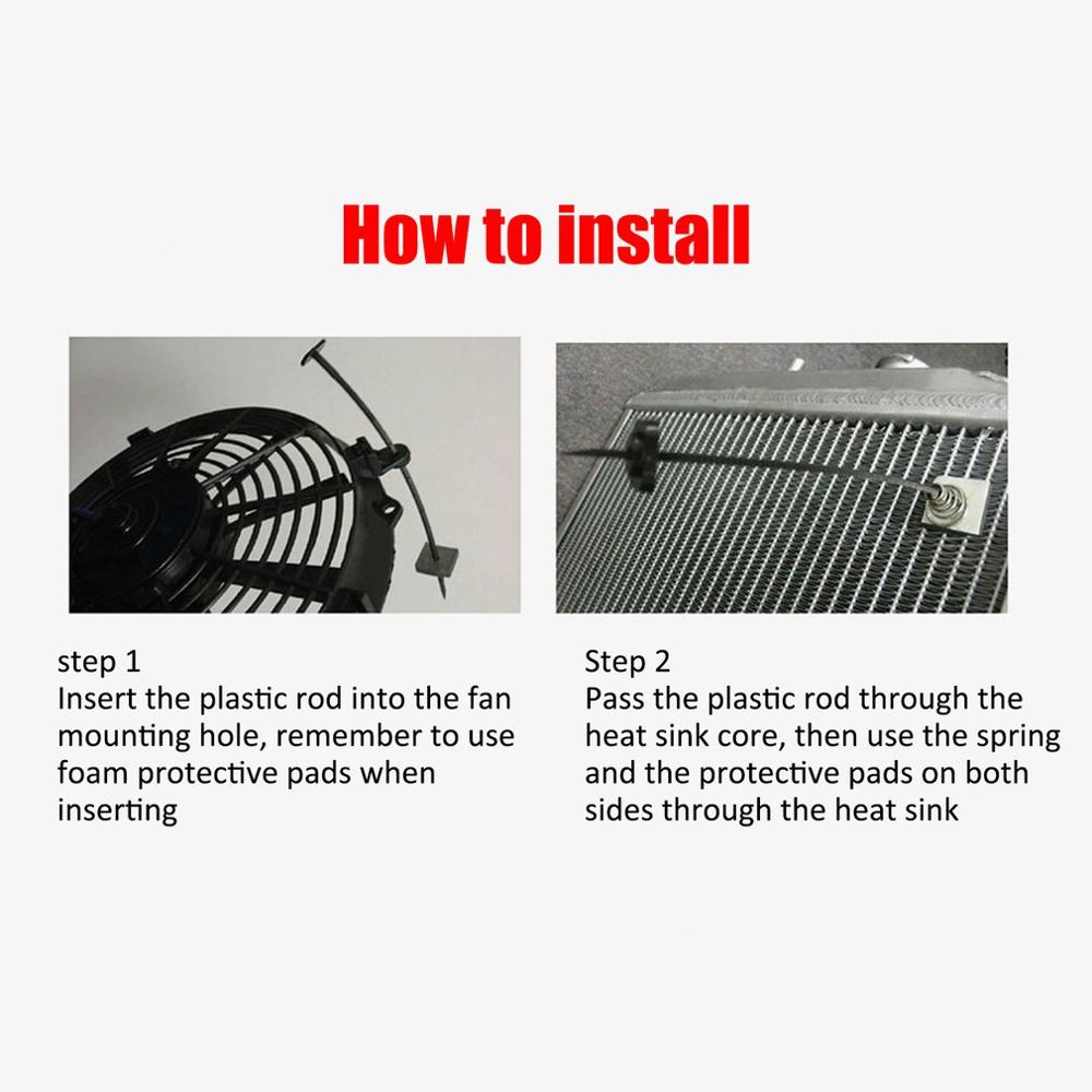 Car Auto Universal Electric Cooling Radiator Mounting Modified Fan Replacement Slim Pull Push Racing Electric Radiator