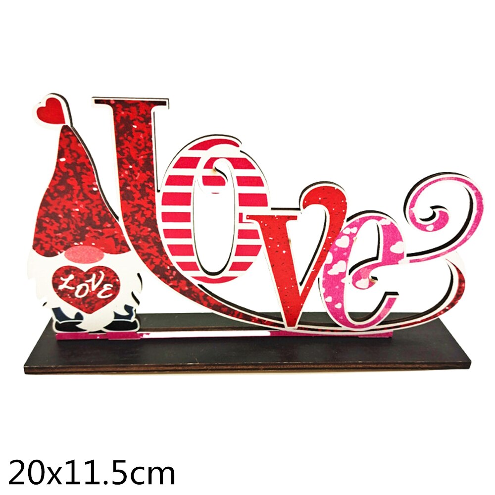 Valentine&#39;s Day Wooden Table Sign Decoration Romantic Table Centerpiece Sign Wedding Letter Decoration for Valentine Day Decor..: 6