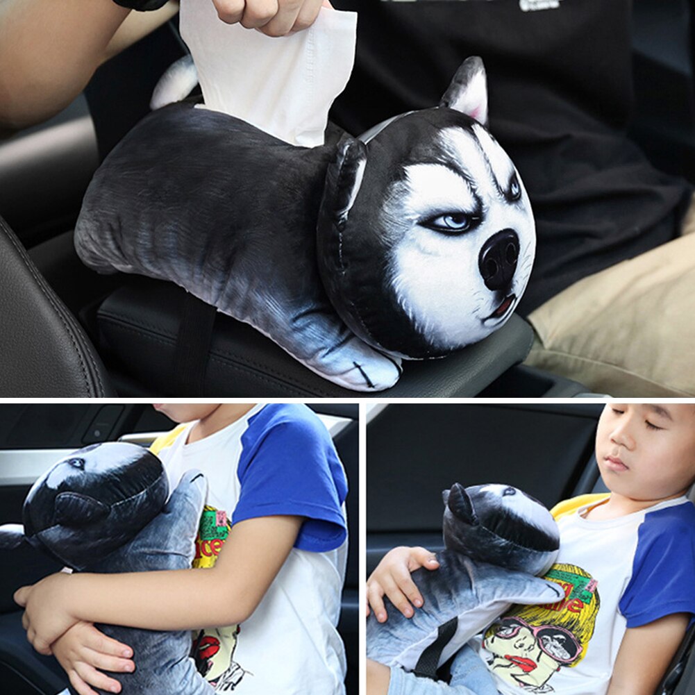 Case Napkin Car Tissue Box Armrest Accessories Plush Toy Paper Dispenser Home Cute Cartoon Multifunctional Interior Decoration