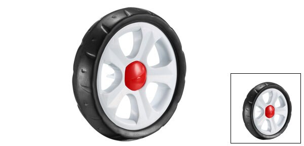 Uxcell-Rueda de polea giratoria de plástico, 1 Uds., 134/139/159mm de diámetro, rueda única, orificio de montaje de 6-8mm: 159mm Dia 8mmHD