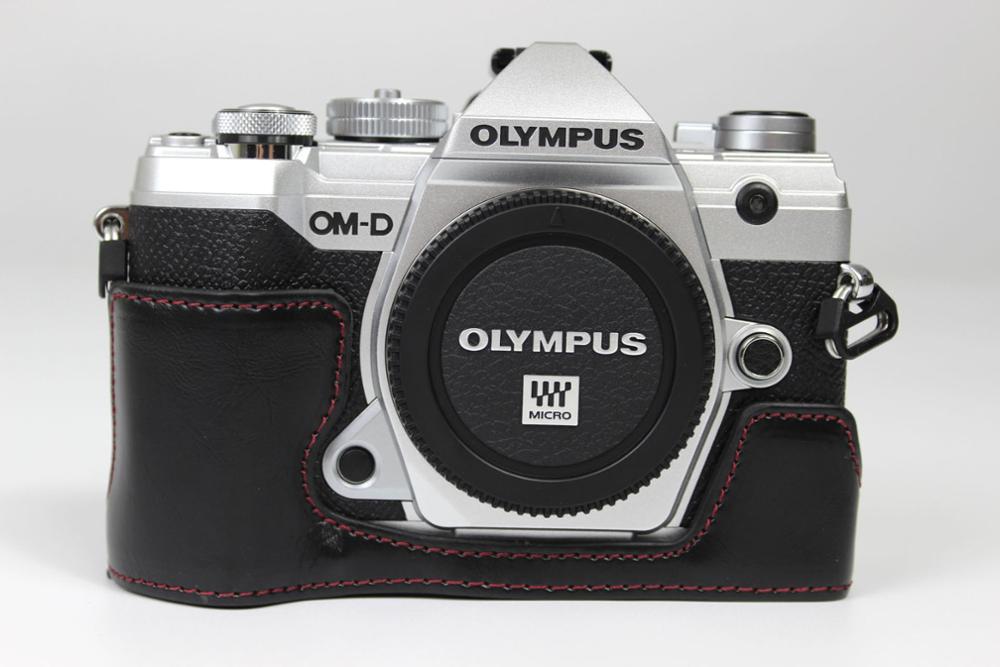Funda protectora de cuero para cámara Olympus OM-D EM5 II E-M5 Mark II EM5 III E-M5 Mark III: E-M5 III Black