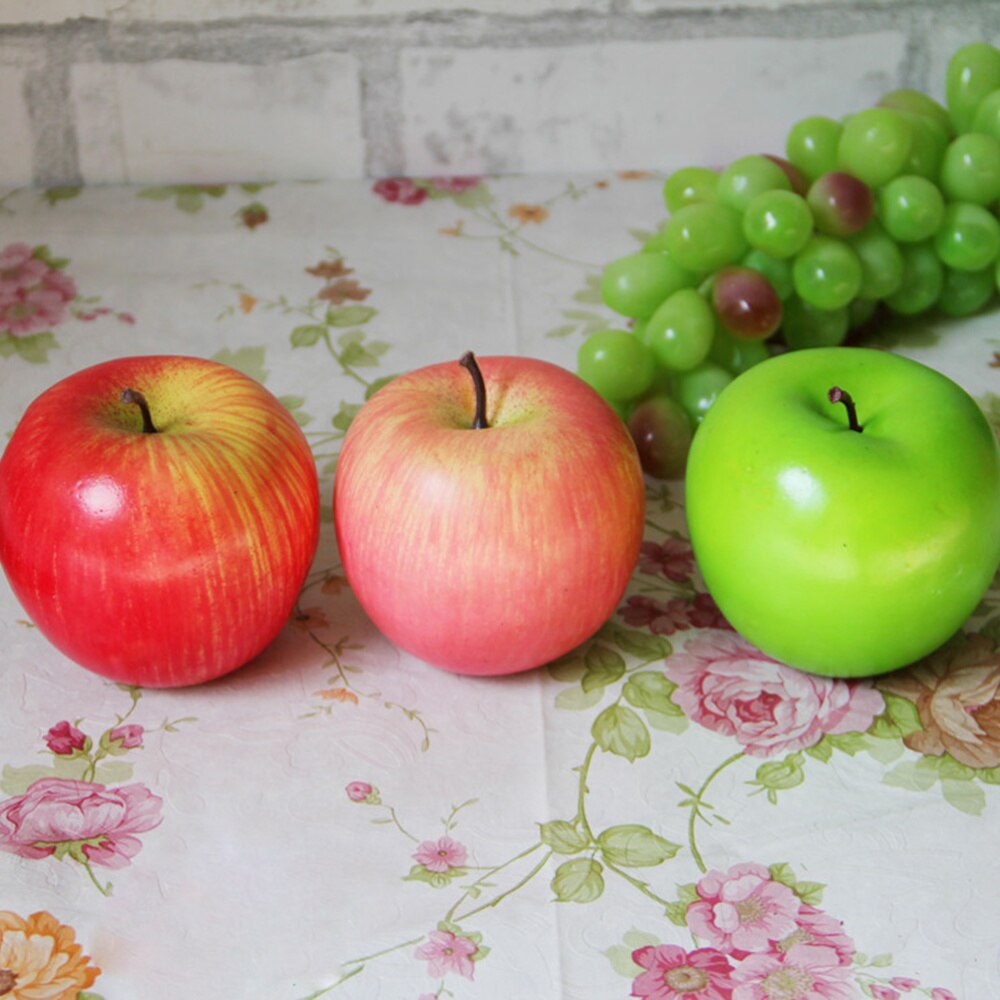 8Pcs Stimulatie Appels Draagbare Decoratieve Nep Creatieve Herbruikbare Nep Appels Voor Foto Prop Wedding Party