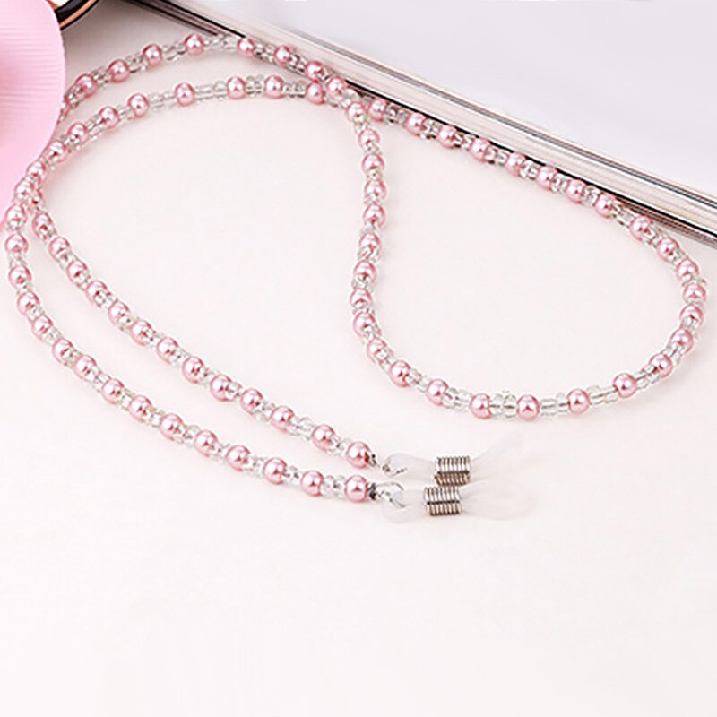 Chaîne perles colorées pour lunettes de soleil, collier pour femmes, cordon pour la lecture, cordelette de cou, cordelette pour accessoires lunettes: E-4-65CM