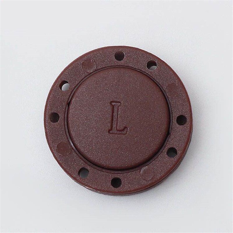 Boutons de fixation magnétiques invisibles en PVC, une paire de boutons de fermeture automatiques pour sac de pardessus, accessoires de vêtement, scrapbooking, bricolage: 26mm / coffee