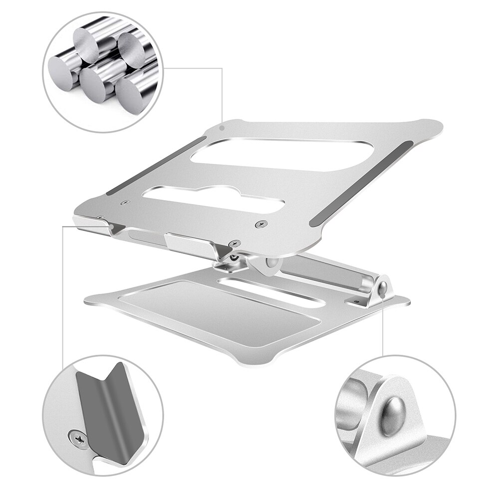 Laptopständer, klappbarer aluminium-desktop-tablet-halter, tisch-pc-halterung, einstellbarer betrachtungswinkel für ipad für xiaomi-tisch-pc