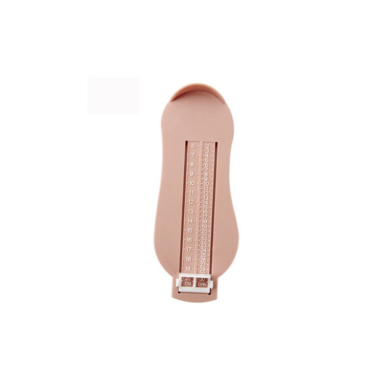 Baby fod lineal måleapparat plastik 3 farver baby spædbarn fod lineal børn fodlængde lommeregner spædbarn sko fittings: Lyserød