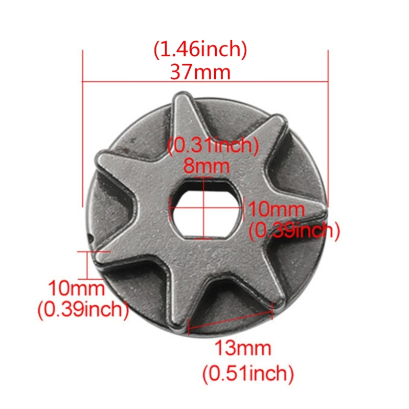 Gear Drive Vervangen Tandwiel Gear Asterisk 3/6/7 Tanden Elektrische Kettingzaag Ketting Hoek Grinder Elektrische Zaag Gear: Blauw