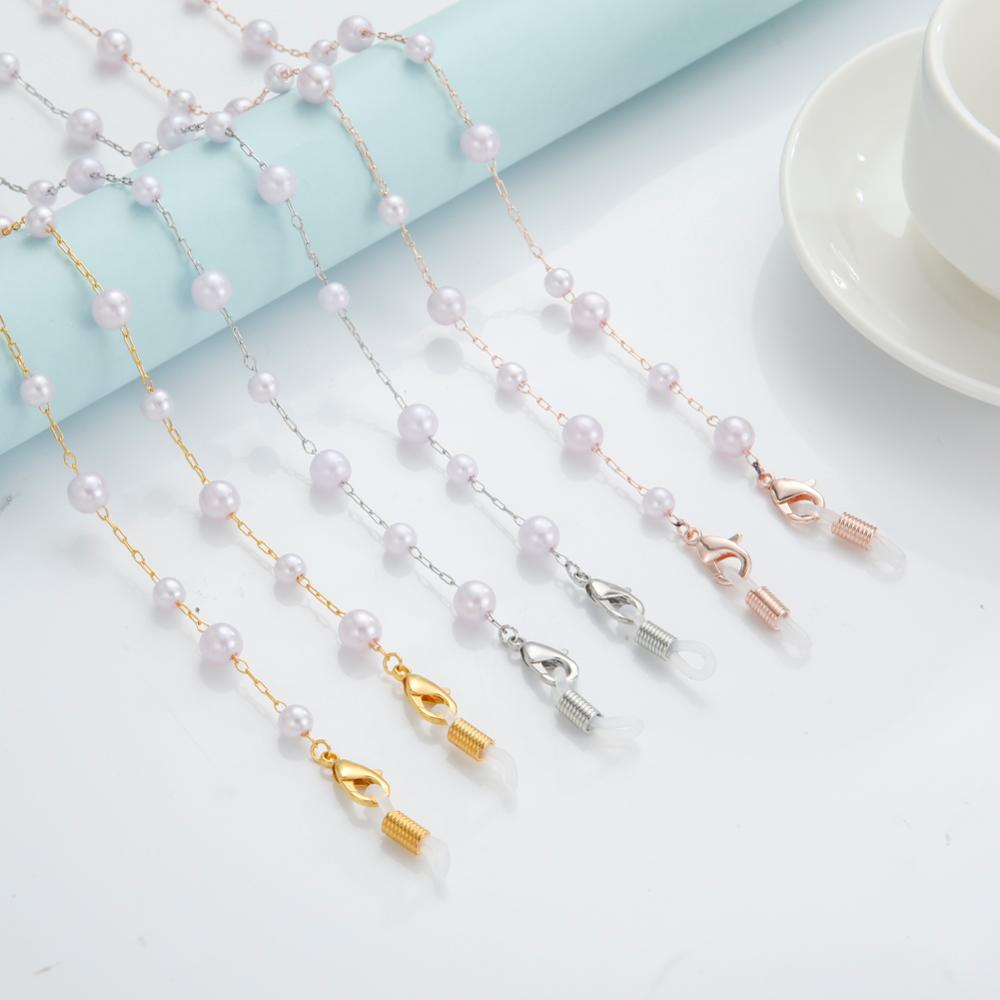 Teamer Gesimuleerde Parel Kralen Ketting Voor Bril Mode Masker Lanyards Ketting Zonnebril Ketting Bandjes Eyewear Accessoires