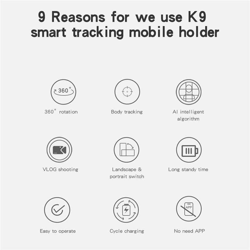 360 ° smart tracking mobilholder smart gimbal auto objekt ansigtssporing ai intelligent selfie gimbals kamera til smartphone