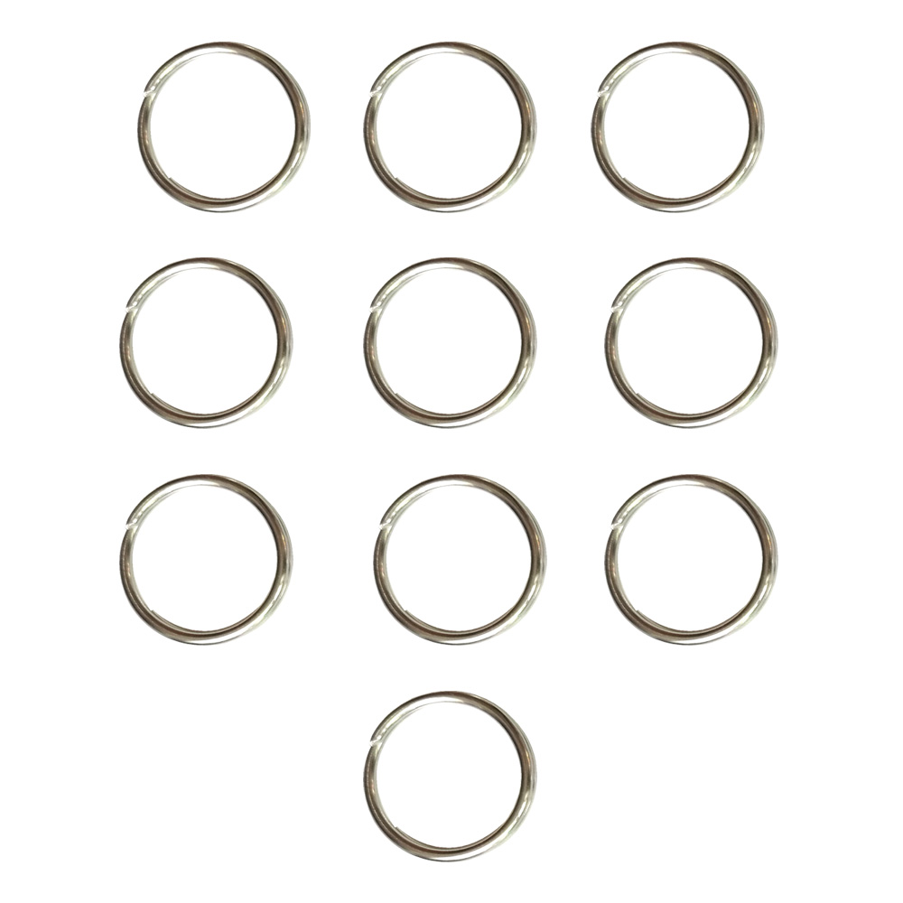 10PC 316 Stainless Steel Water Sport Keychain Keyring Split Ring Loop 2mm Split Ring for BCD attachment: 10PC Round 30MM