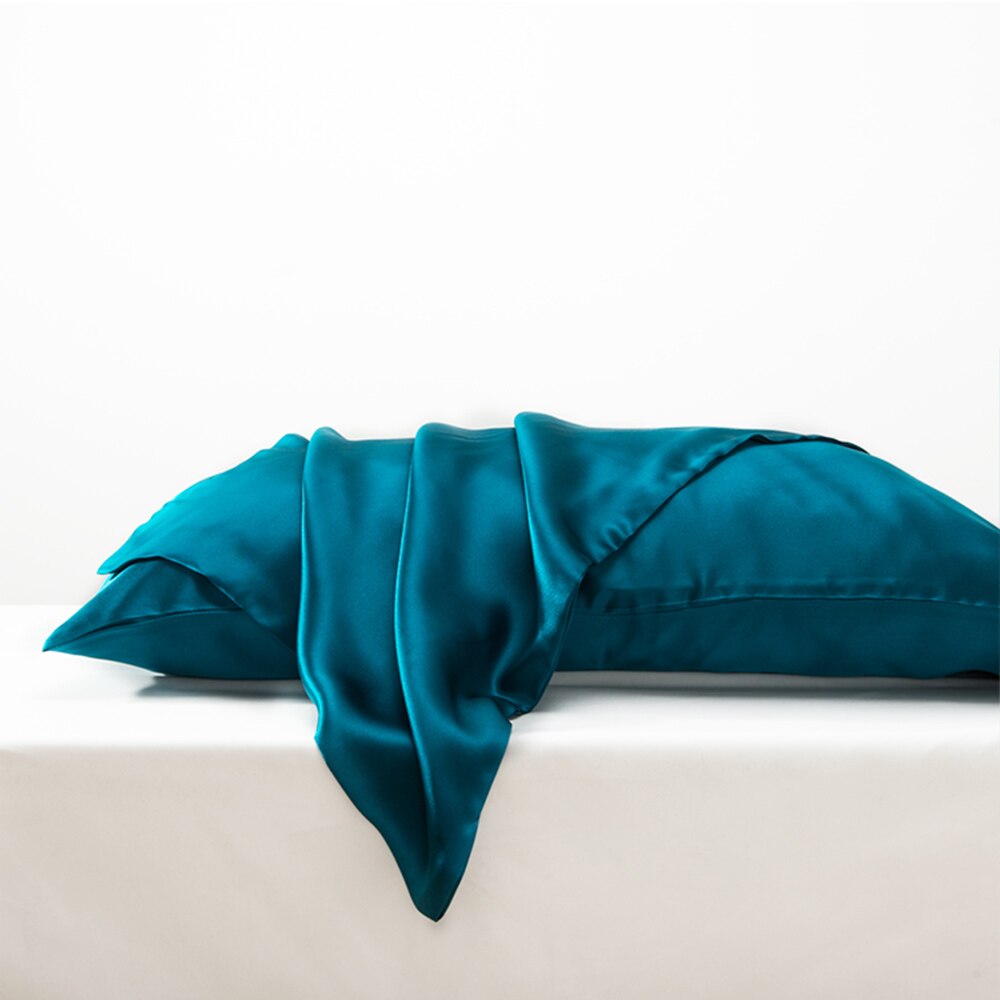 100% Double Silk Pillowcase (48*74CM): blue