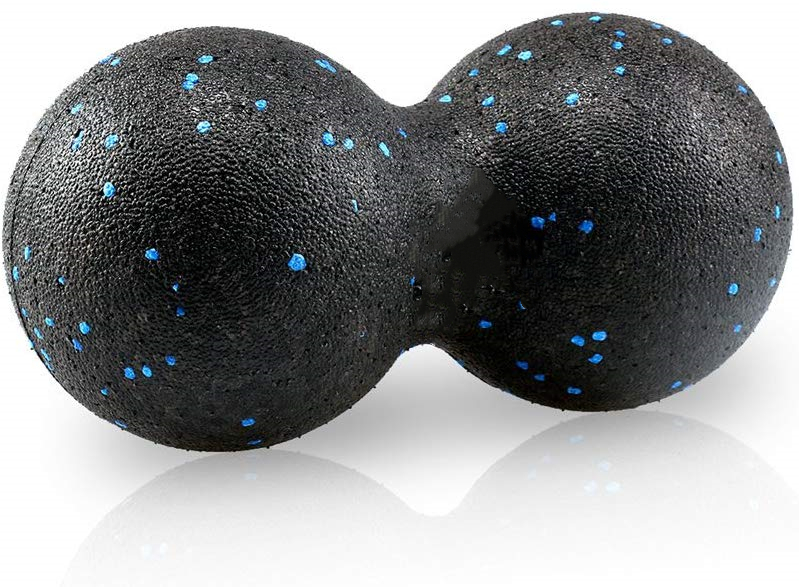 Fitness Ball Massage Peanut Single Mobility Ball 12*24 CM for Myofascial Physical Therapy Deep Tissue Massage: Blue