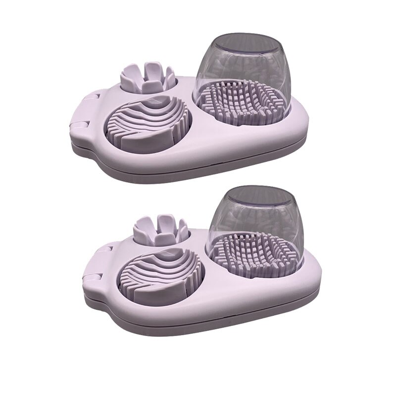 Ungewöhnliche 3 in 1 Multi-Gekochtes Ei Aufschnittmaschinen Cutter Multifunktions Edelstahl Schneidemaschine Wedger Dicer Werkzeug Handliche Küche Werkzeuge: 2 Stck