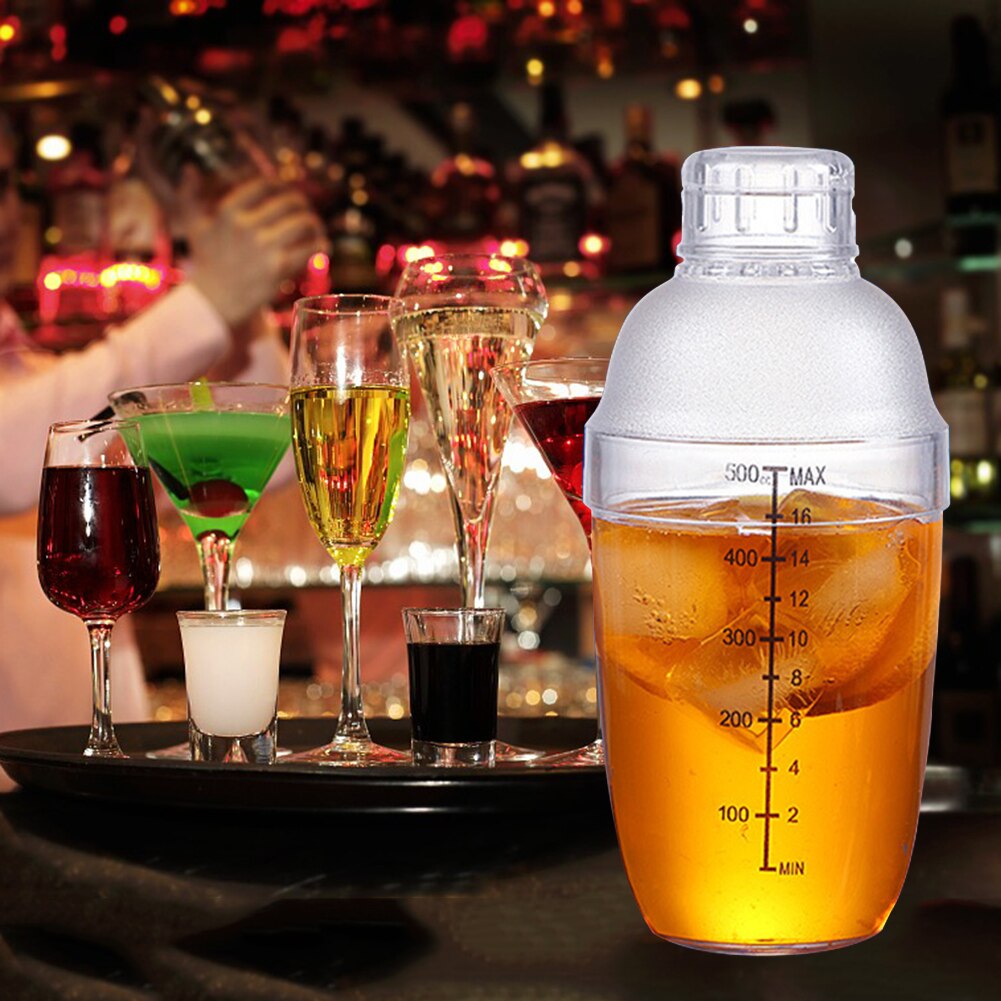 Plastic Martini Cocktail Shaker 350ml/530ml/700ml/1000ml Wine Shaker Cup Wine Beverage Mixer Drink Mixer Barware Bar Tool