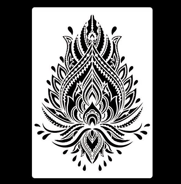 A4 size Stencil for Wall Painting Scrapbooking Stamp Album Decorative Embossing Craft Paper DIY Flower Label Stencils: 725