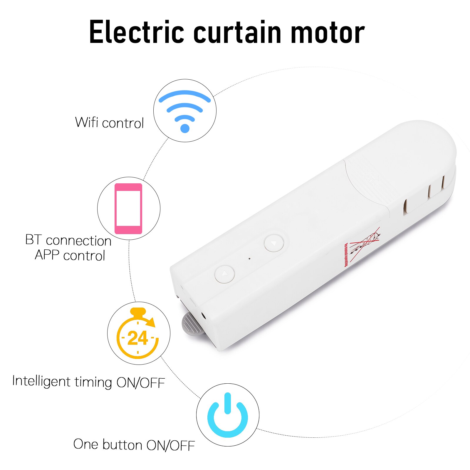 bin43 Elektrische Vorhang Motor- Clever Telefon App Kontrolle Elektrische Rollos Römischen Vorhang Weichen Vorhang Licht Sinn Ziehen Motor-