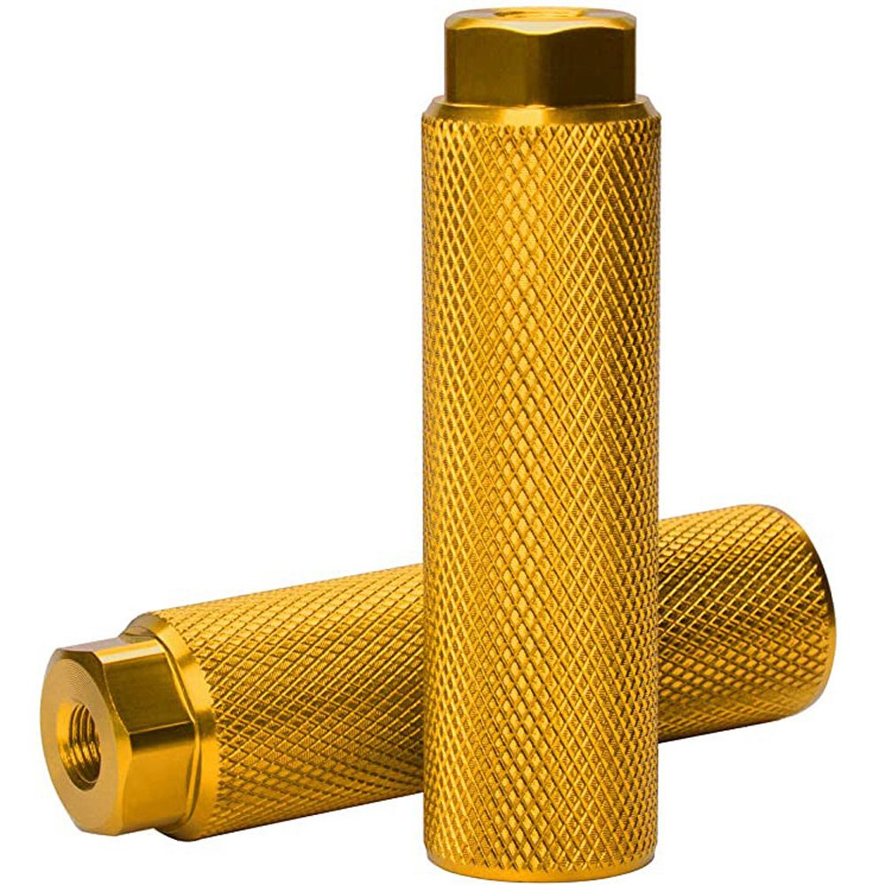 Alumiiniseoksesta liukuesto lyijyjalka polkupyörän tapit bmx tapit maastopyöräilyyn takastuntitapit sopivat 3/8 tuuman akseleille: Keltainen