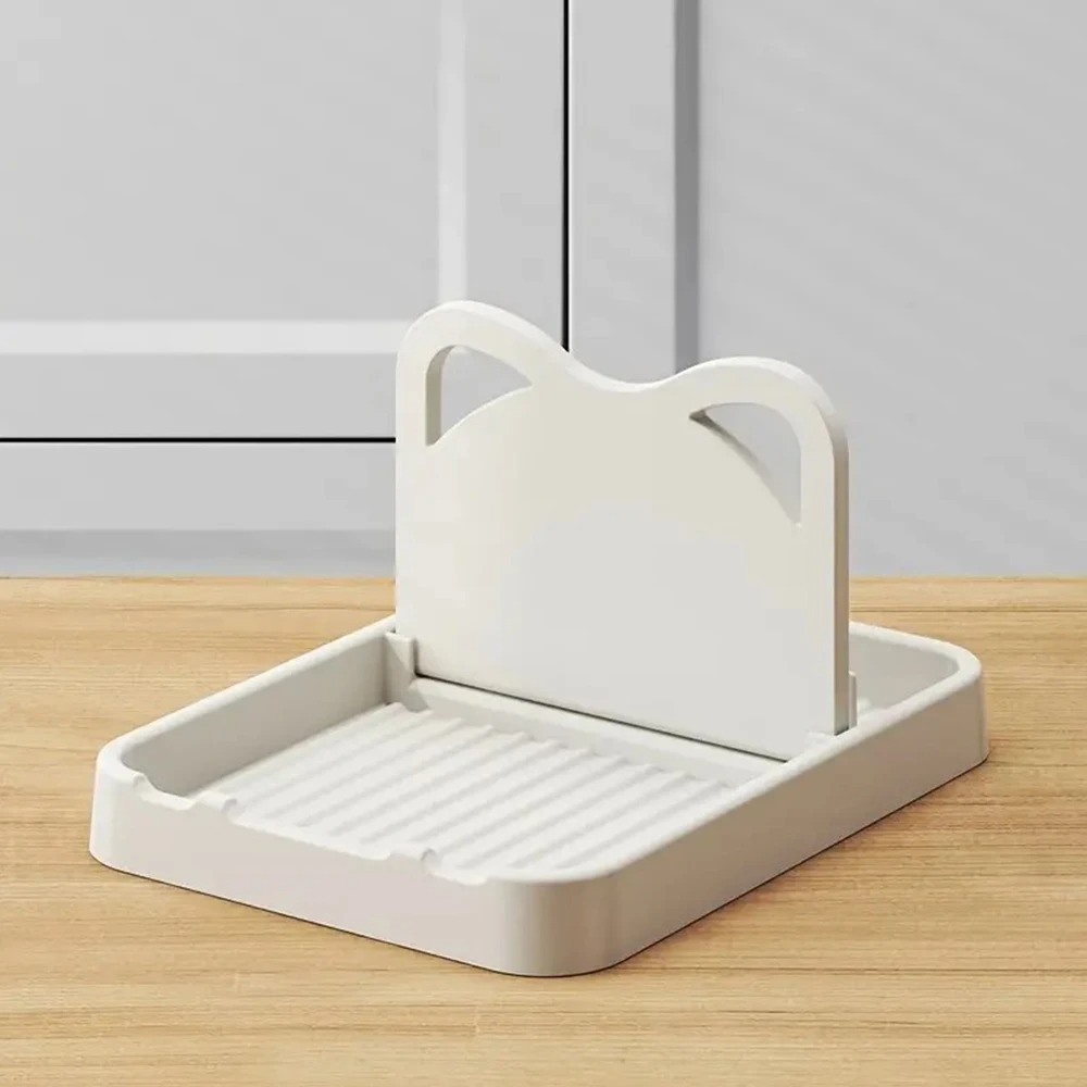 Keuken Pot Cover Rack Aanrecht Pan Pot Deksel Houder Verticaal Opvouwbaar Wandmontage Lepel Opbergrek Pot Schop Opbergrek: Paars
