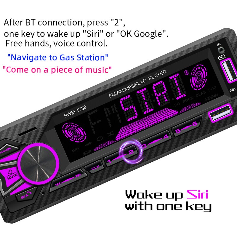 Radio con GPS para coche, reproductor MP3 estéreo con Bluetooth, 1DIN, receptor FM, 60Wx4, AUX/USB/tarjeta TF, Kit de música en tablero