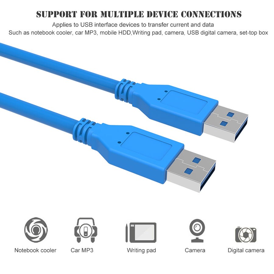 super hastighet usb 3.0 kabel hann til mann usb forlengelseskabel usb 3.0 forlenger data cabo ledning til harddisk kameraer pc