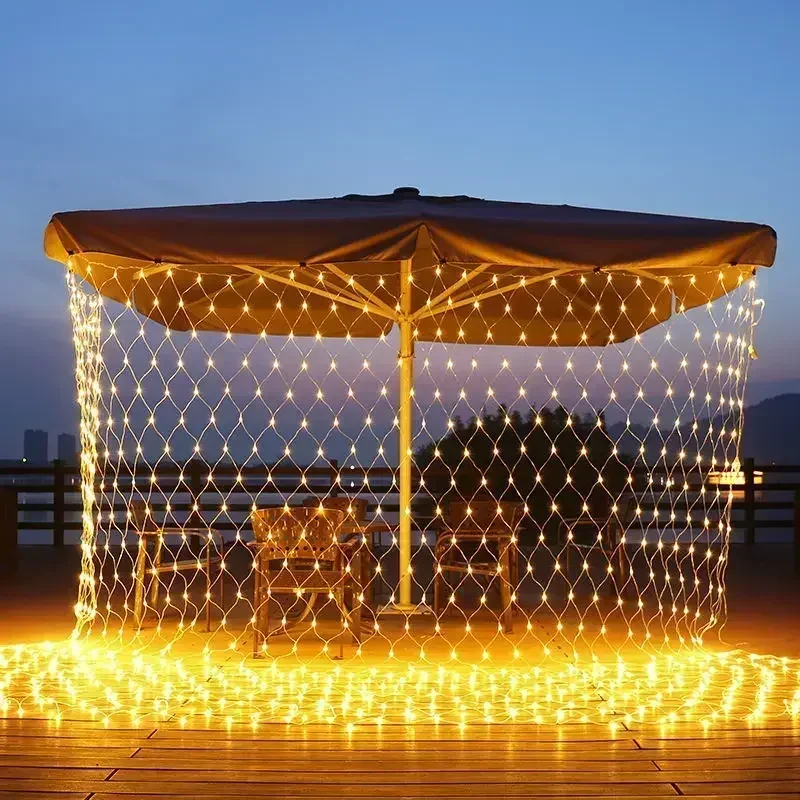 1,5x1,5 M 3x2M 6x4M LED malla de red guirnalda de luces guirnalda ventana cortina Navidad Hada luz boda vacaciones luz