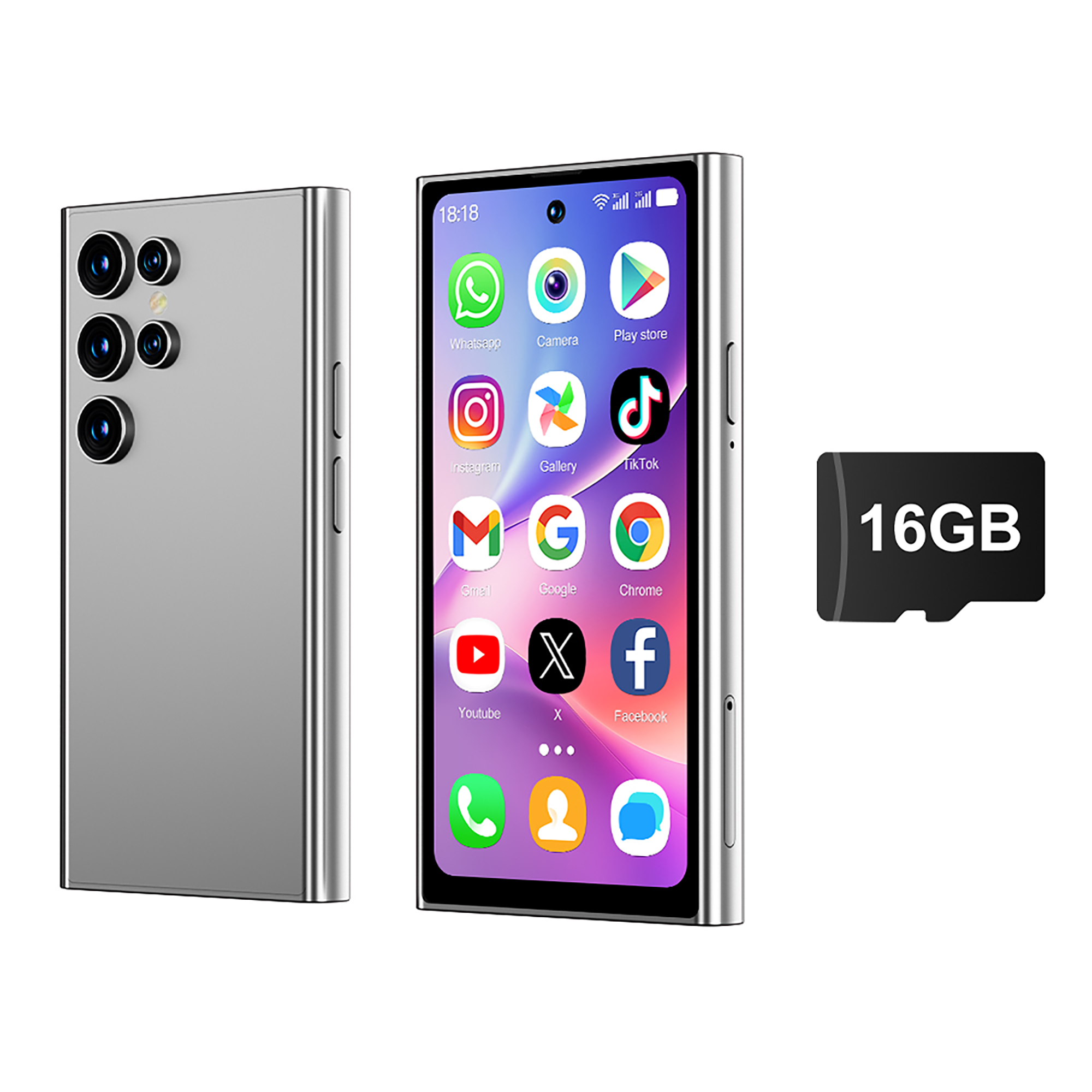 SERVO S27 Mini-Smartphone Android 10.0 WCDMA 3G Mobilfunk Dual SIM 4,0" Display GPS 2000mAh 2+16GB Pocket Smartphones Play Store: Rot