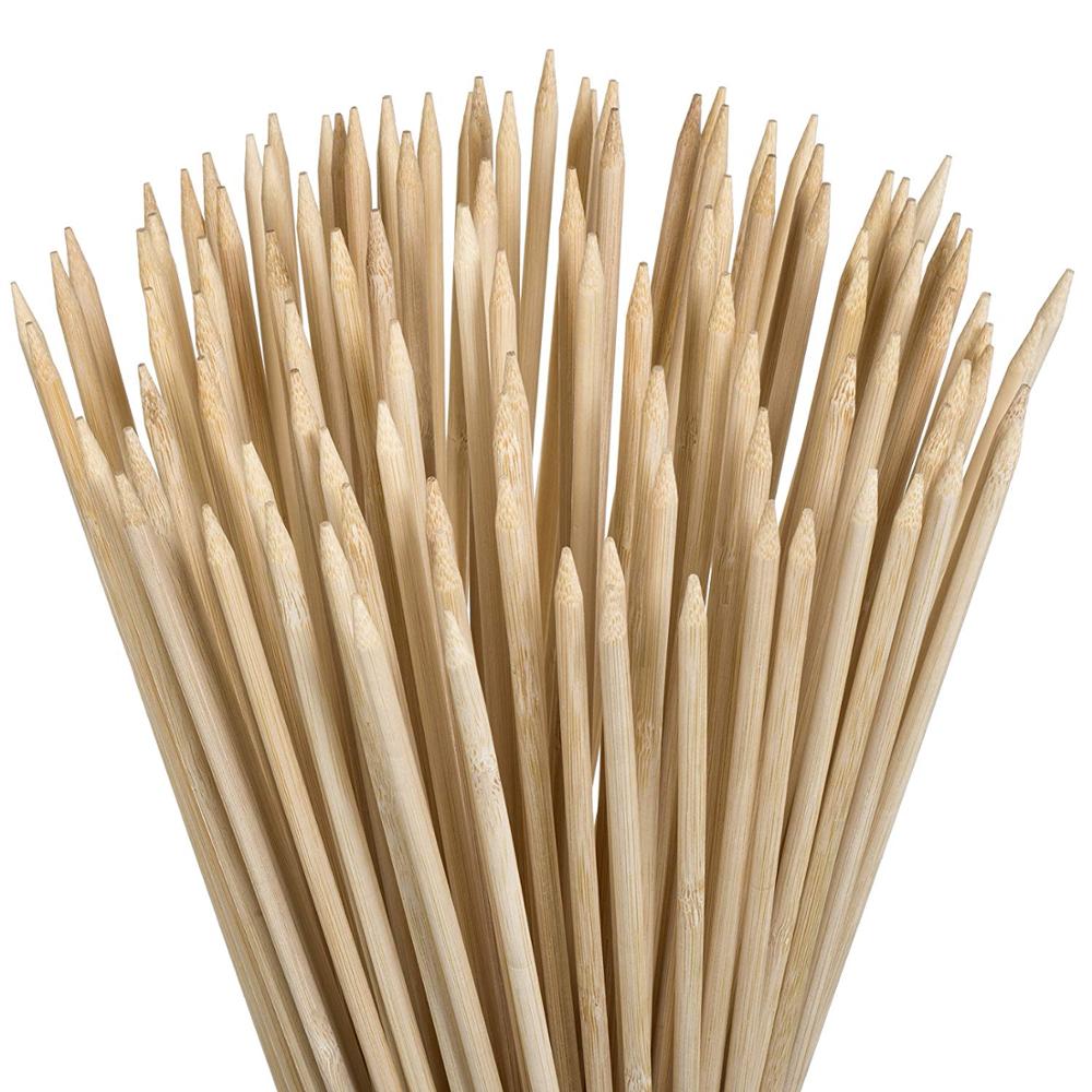 Bâtonnets de torréfaction guimauve 36 pouces 5mm d'épaisseur brochettes en bois Extra longues, 110 pièces. sans danger pour l'environnement 100% biodégradable