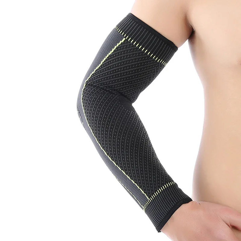 1 pc kompressionsarmbågsstöd elastiskt stöd för män kvinnor basket volleyboll fitnessskydd armskydd ärmar: Default Title