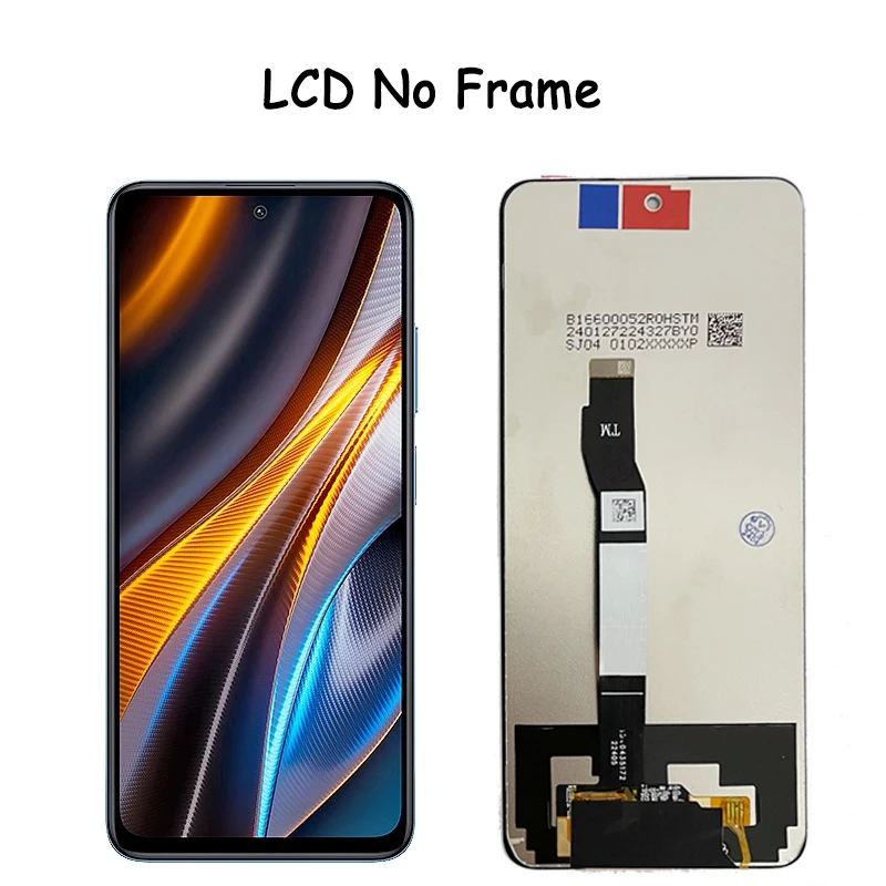 6.6 For Xiaomi POCO X4 GT 22041216G LCD Display Touch Screen Digitizer For Poco X4GT LCD With Frame: black