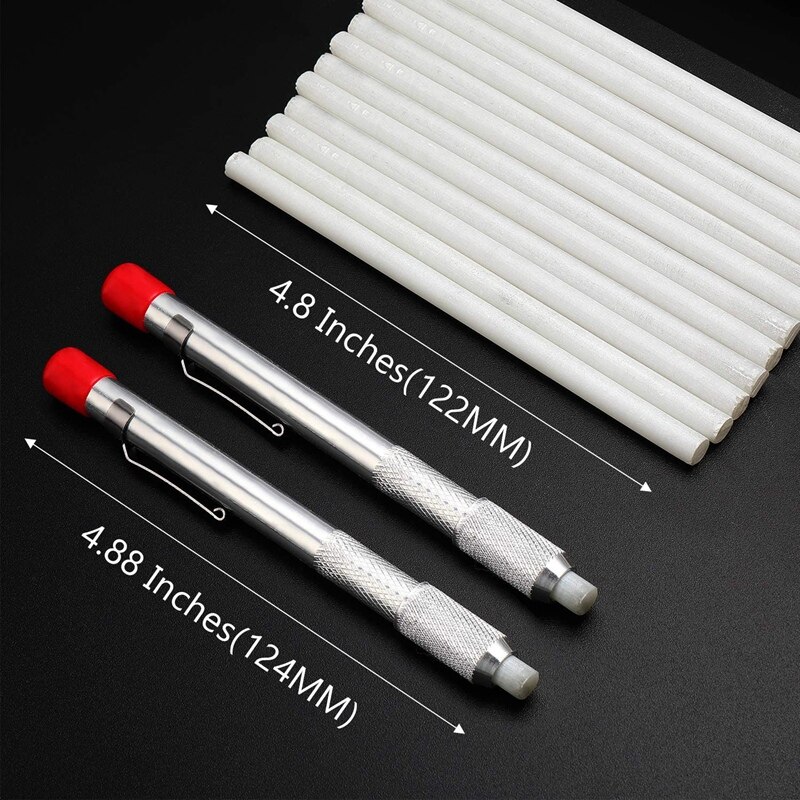2 Stck Speckstein Halfter Runde Speckstein Marker Speckstein Stift mit 12 Stck Minen für Schweißen Werkzeuge und Marker Abnehmbare