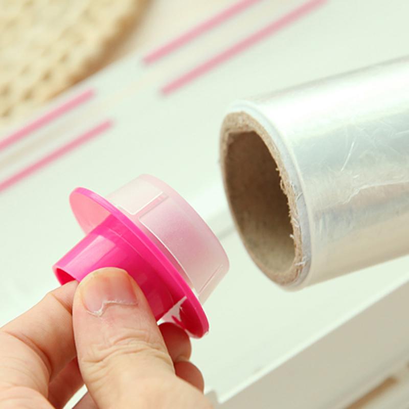 Plastic Food Wrap Dispenser With Slide CutterAdjustable Cling Film Cutter Preservation Foil Storage With SuctionBottom Supplies