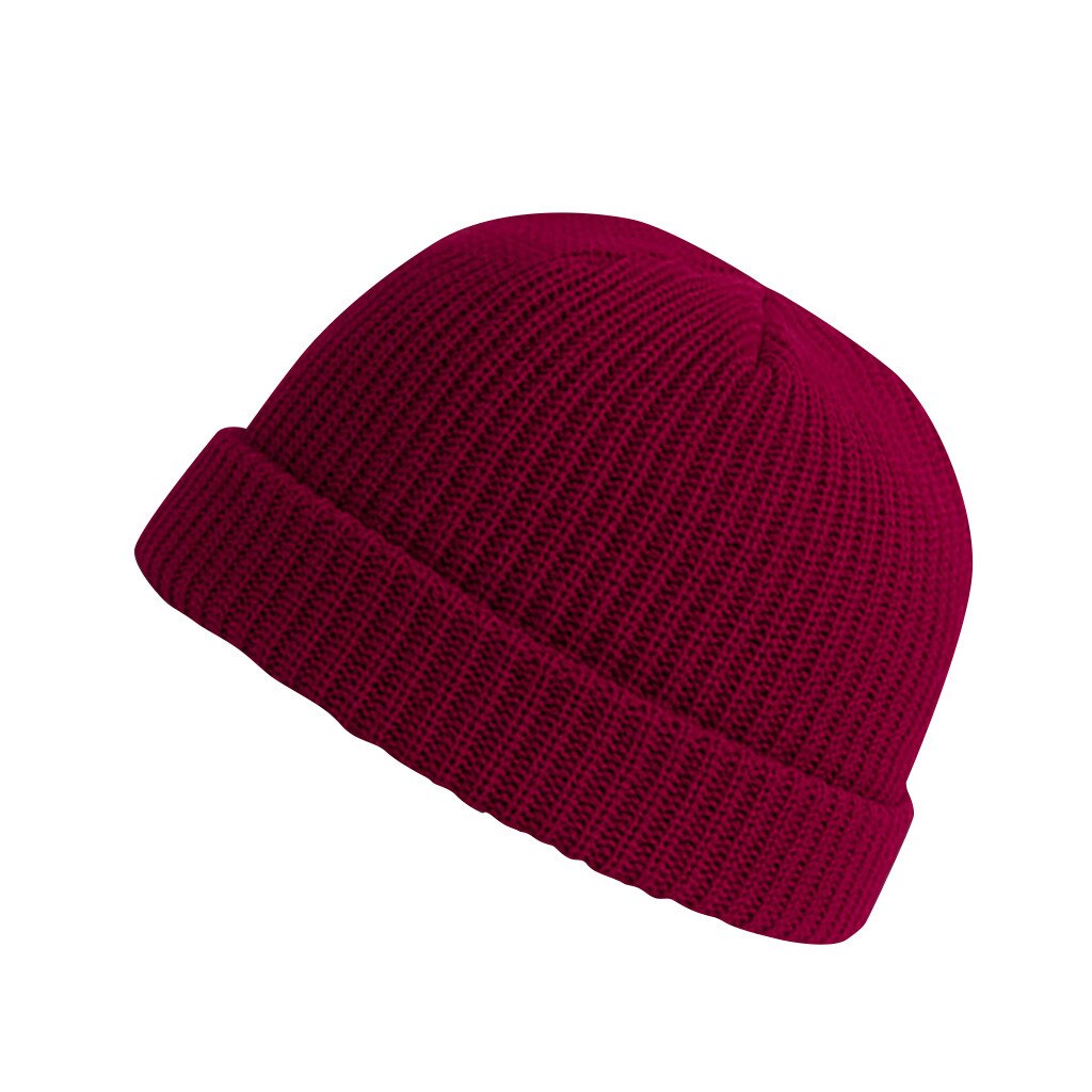 Gorros De lana para hombre y Mujer, gorros De invierno cálidos, casuales, De punto, De Color sólido, combina con todo, Unisex: Wine