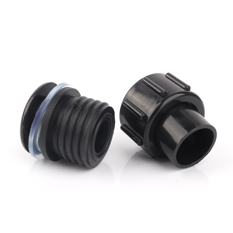 1pc PVC 20mm Aquarium Connector Water tank Joint Fish Tank Outlet with union Aquarium Accessories Wine barrel Outlet
