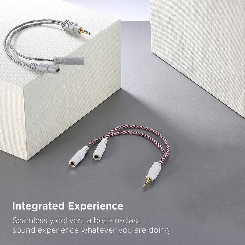 Hörlursdelare, aux splitter kabel för headset stickad 3.5mm splitter 2- way o splitter stereo oy kabel producerar equ