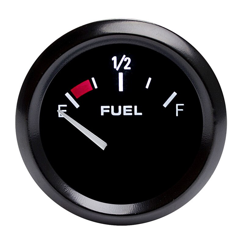 2" 52mm Fuel Float Level Gauge Car Meter With Fuel Float Sensor E-1/2-F Pointer White LED Light DC 12V Automotive Gauges