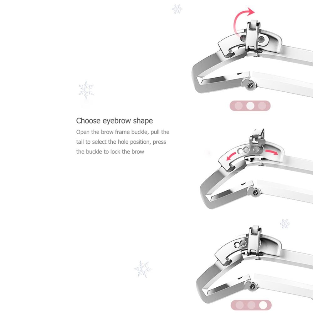 Portable 3 In 1 Adjustable Eyebrow Shapes Stencil Makeup Eyebrow Model Template Tool Eyebrow Stencil Shaper Cosmetic Tools
