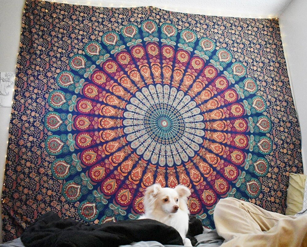 Tapisserie murale décorative | Belle couverture décorative, tenture murale de Mandala, couvre-lit doux, tapis de Yoga, nappe de Table, literie de maison