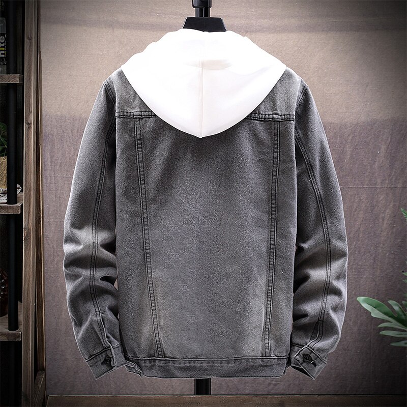 Denim Jacket Men's Fall Trend Lapel Long Sleeve Tooling Denim Jacket