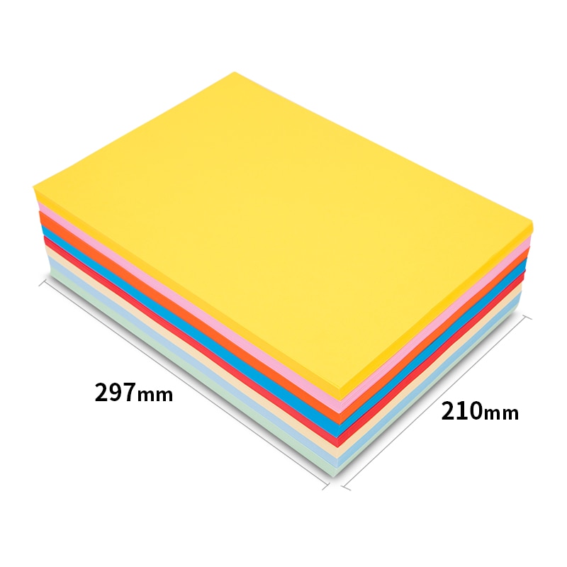 7757/ 7758 Color Copy Paper A4 80g 100 Sheets Kids Handmade Paper Double Sided Colored Paper School Office Supply