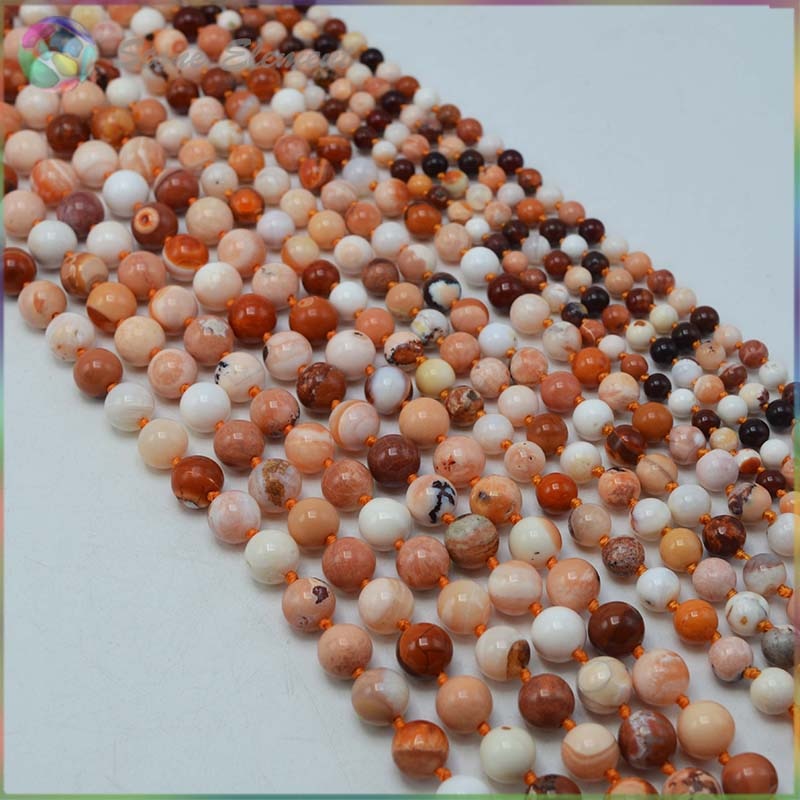 Charm Natural Precious Stone Mexican Fire Opal Loose Round Beads 4mm,6mm,8mm