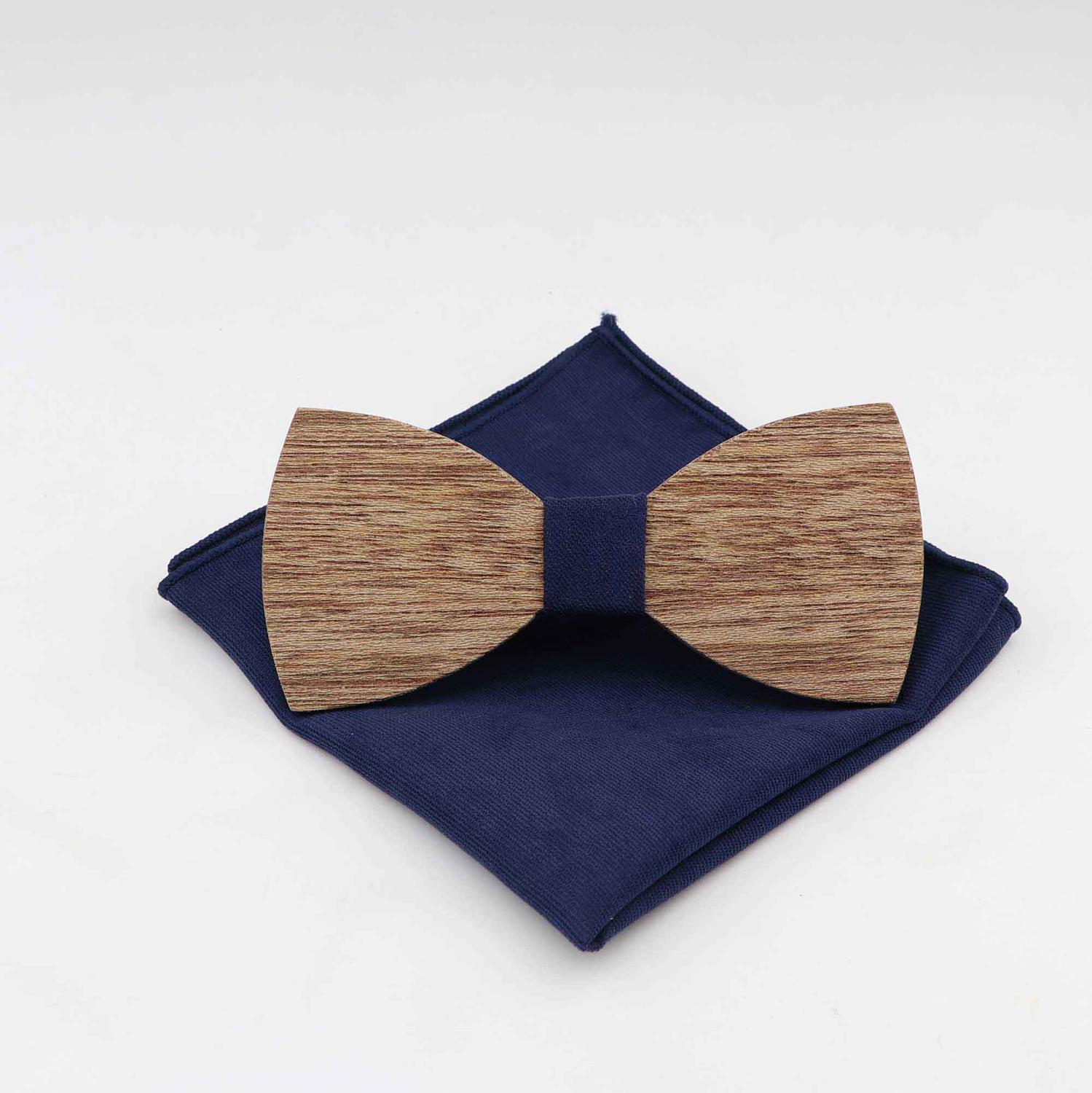 Handgemachte 100% Holz Bogen Krawatten Tasche Platz Set Für Männer Hochzeit Feste Farbe Ganze Holz Butter: 8