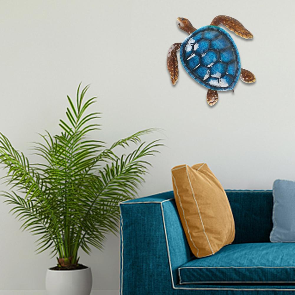 Metalen Zeeschildpad Strand Thema Decor Wall Art Decoratie Voor Indoor Outdoor Badkamer Tuin Decoraties