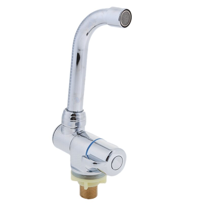Foldable RV Faucet 360 Degree Rotation Bathroom Kitchen Single Cold Water Copper Basin Faucet for RV Marine Boat