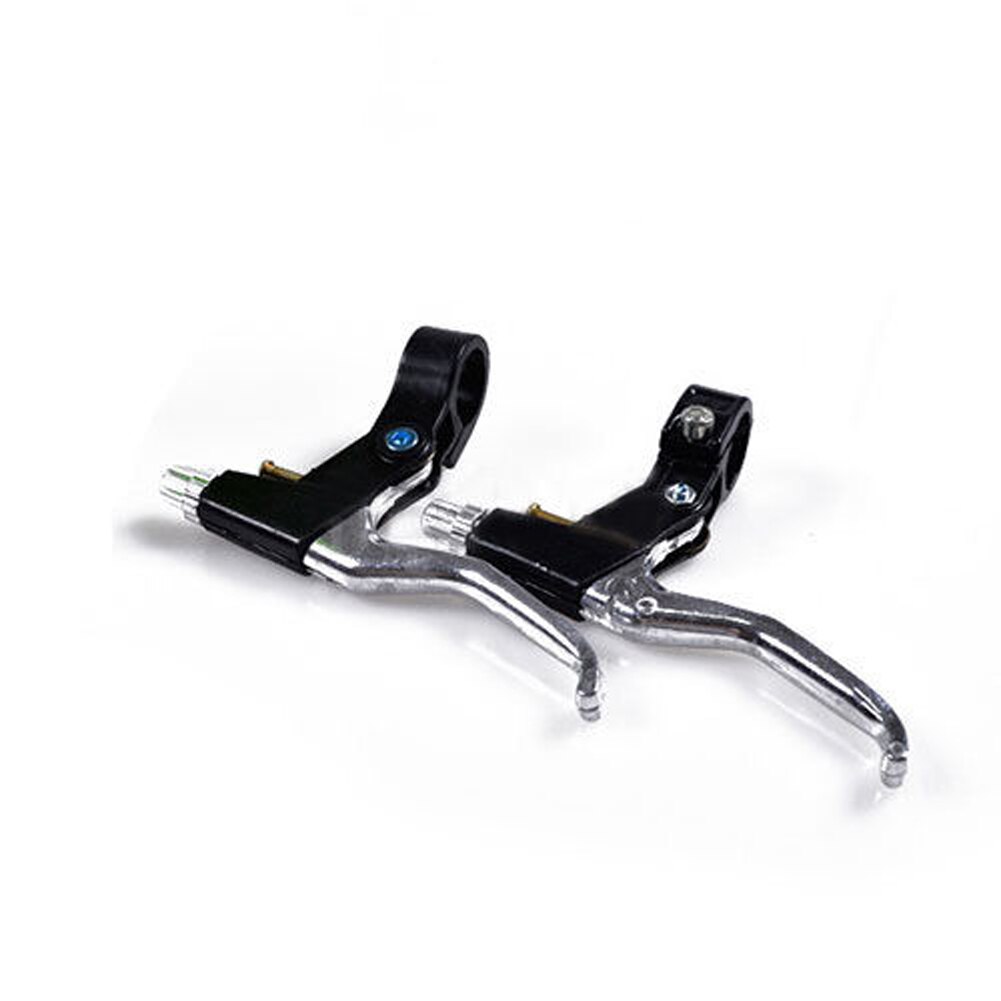 Palancas de freno para bicicleta, 1 par, manillar de freno de bicicleta de aleación ligera, estándar, 2 dedos, BMX, 4 colores: Silvery