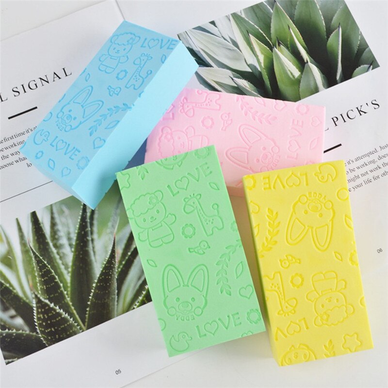 Baby bad svamp barn bad borstar svamp bomull gnugga kropp dusch tillbehör