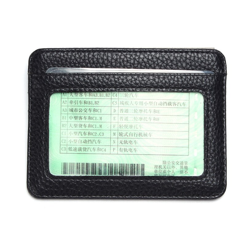 Kvinnor slimmad minimalistisk plånbok pu läder kreditkortshållare kort handväska plånbok män portefeuille homme