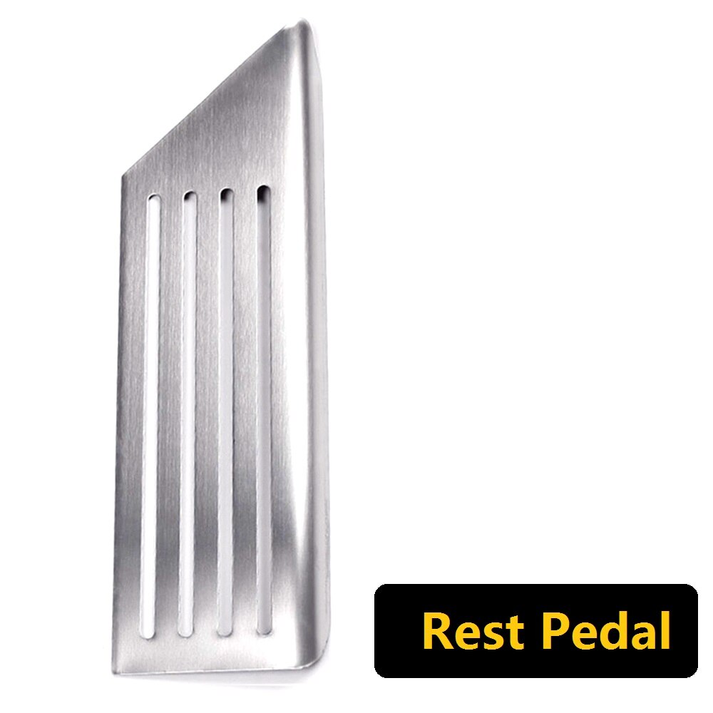 For tesla modell 3 tilbehør aluminiumslegering fotpedal gass gass brems pedal hvile pedal pads matter deksel bil styling: Hvilepedal