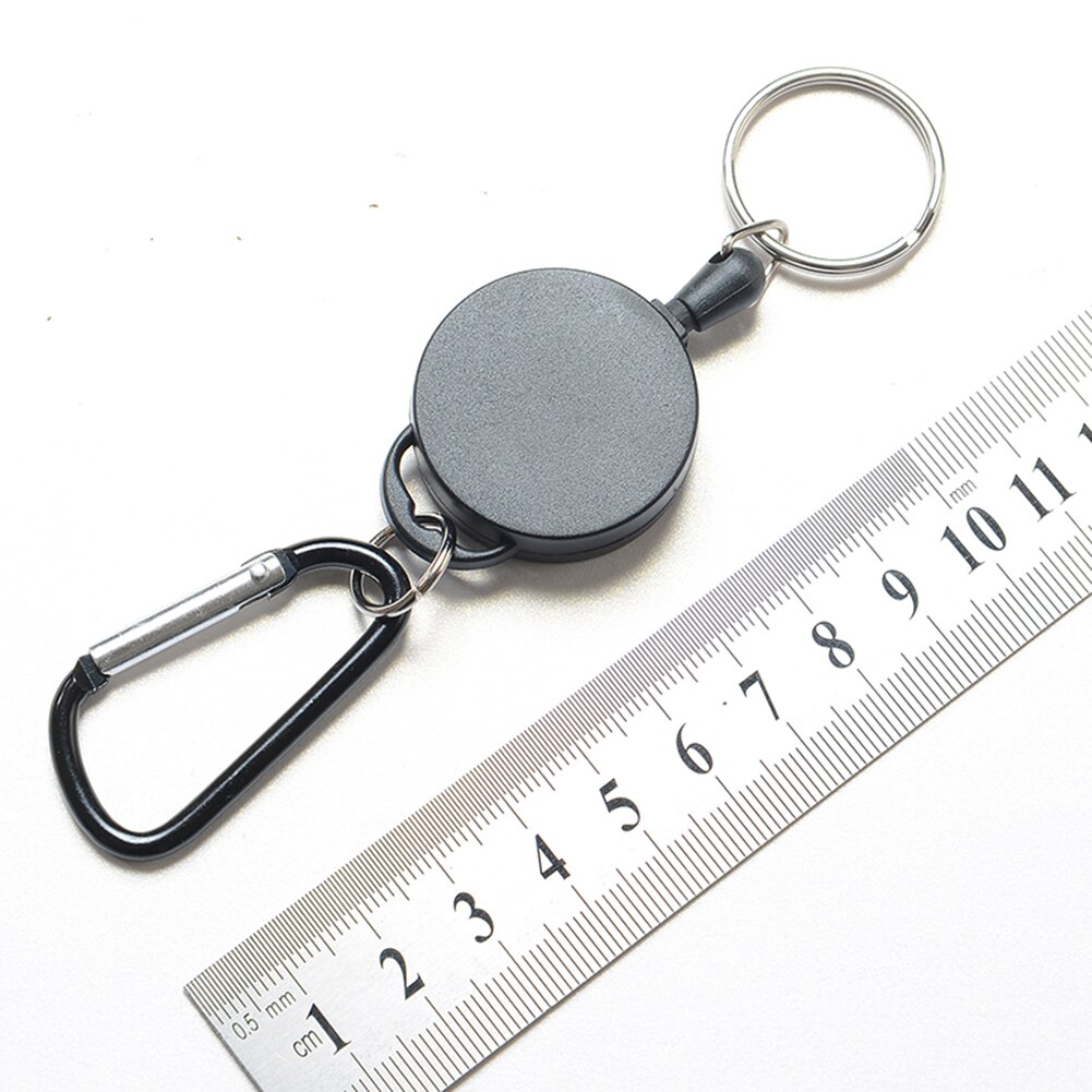 Anti-Lost Telescopic Key Chain Anti-Theft Nylon Rope Buckle Keyring Outdoor Carabiner Telescopic Keychain