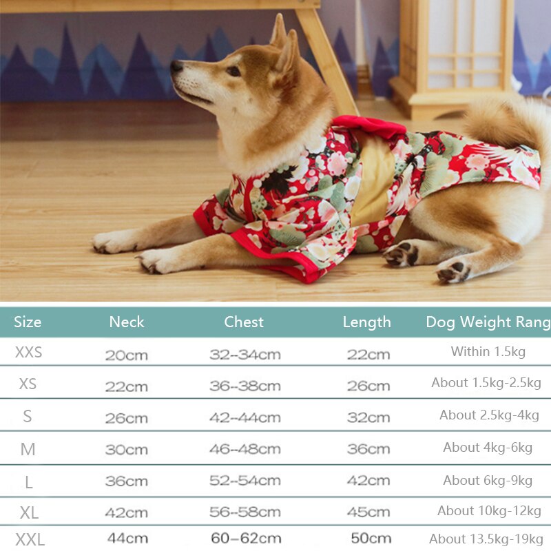 Kimono pour animaux de compagnie chien chat Costume de Style japonais